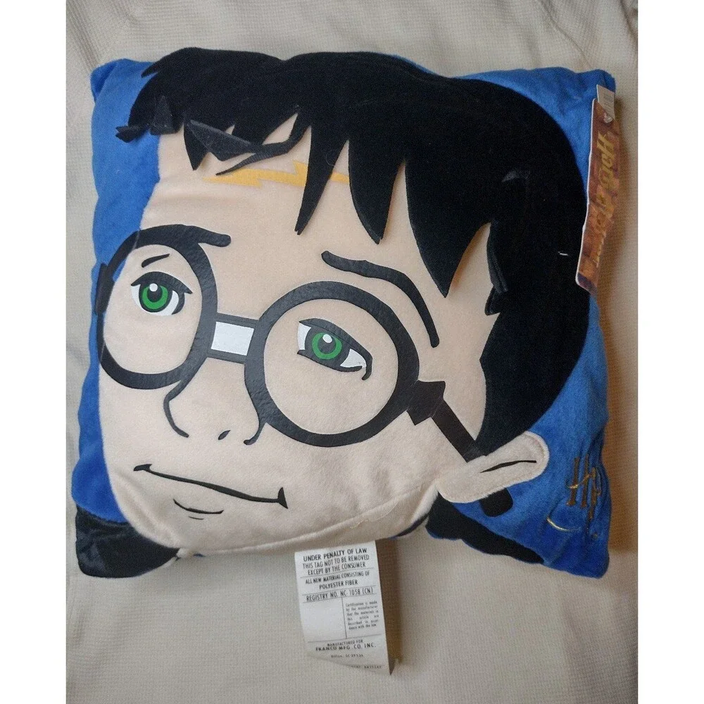 Harry Potter Face Pillow with Tags- Throw Pillow 13x14